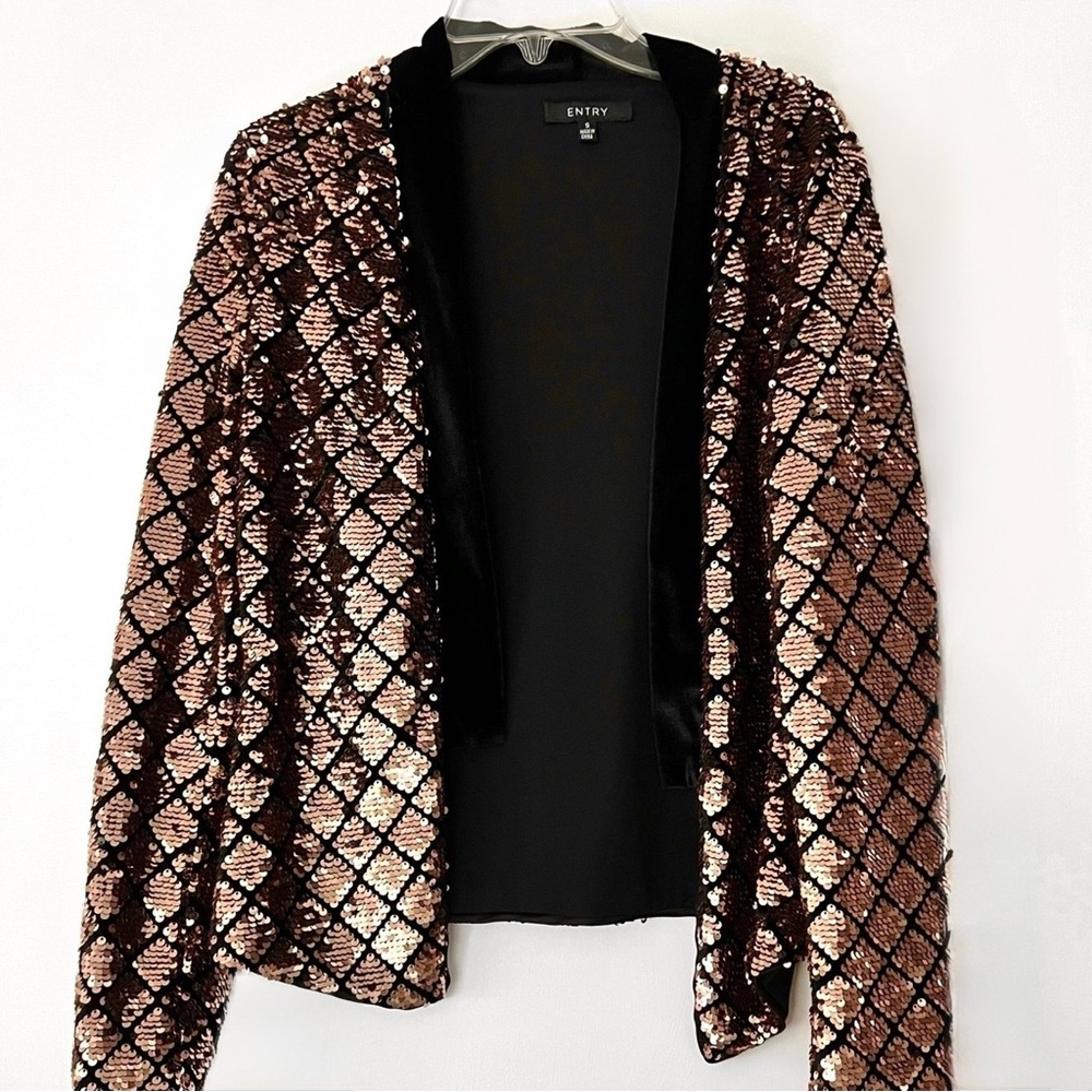 Bronze and Black Sequin Blazer